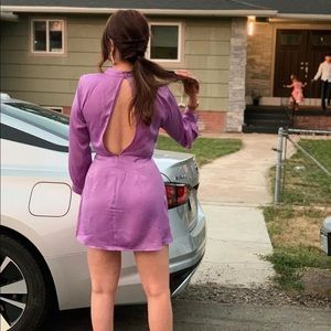 Zara padded cocktail dress in Lilac